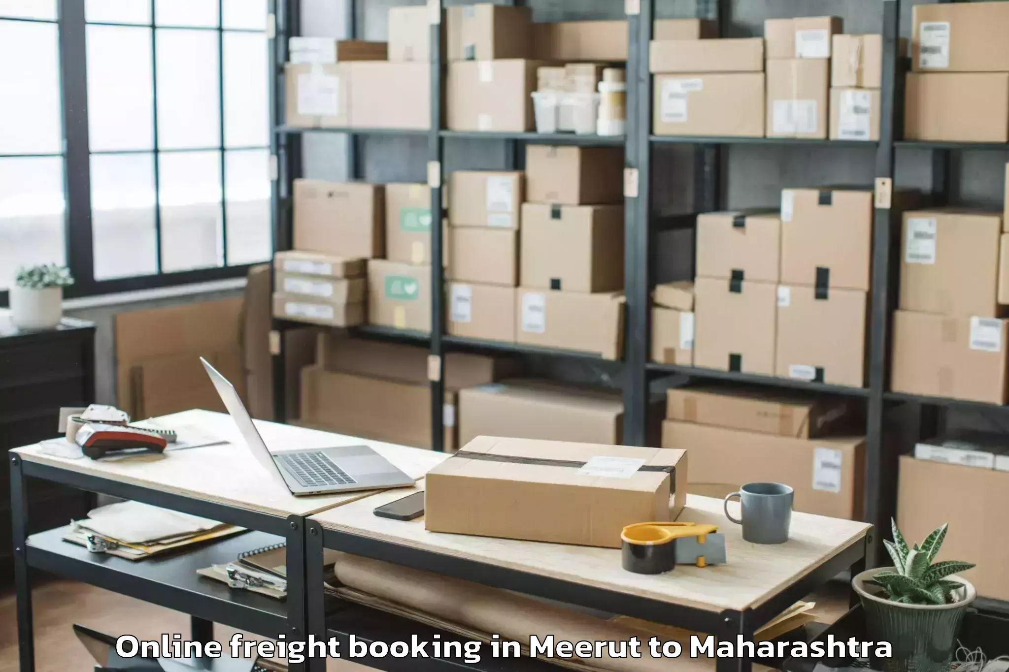 Top Meerut to Chikkalthana Airport Ixu Online Freight Booking Available